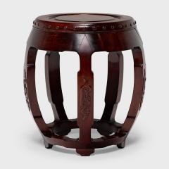 Pair of Hardwood Drum Stools - 4260478