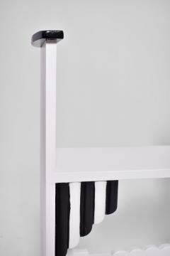 Pair of Modernist white wooden painted stools Portugal 1930s - 4539185