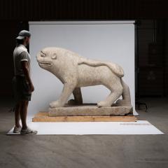 Pair of Monumental Stone Spirit Way Tigers - 4166926