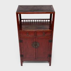 Pair of Red Lacquer Book Cabinets - 4180833