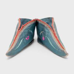 Pair of Silk Lotus Slippers - 4165917