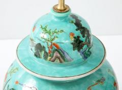 Pair of Turquoise Chinoiserie Lamps - 2994983