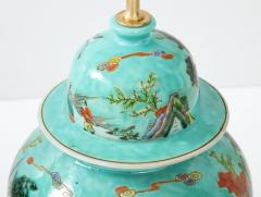 Pair of Turquoise Chinoiserie Lamps - 2994988