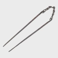 Pair of Twisted Iron Coal Chopsticks - 4165552
