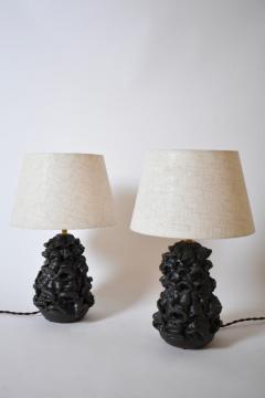 Pair of black matte organic lamps by Helder 2024  - 4539903