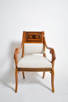Pair of etruscan armchairs XIXth c  - 4562411