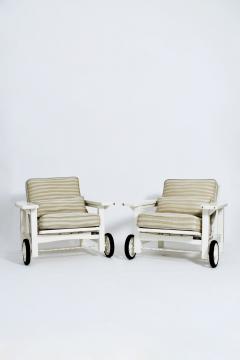 Pair of garden reclinable armchairs 1970s  - 4539450