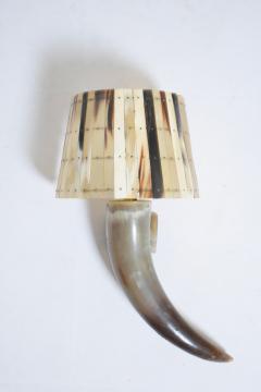 Pair of horn wall sconces 1970s  - 4540100