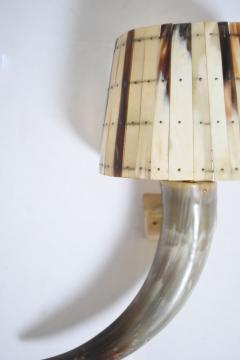 Pair of horn wall sconces 1970s  - 4540101