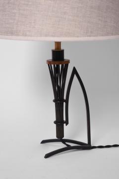 Pair of iron and copper lamps 1940s  - 4539824