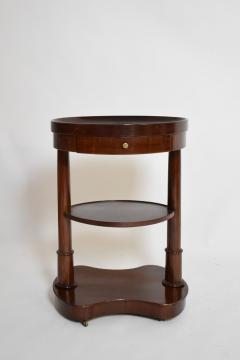 Pair of mahogany kidney ovale flying tables XIXth c  - 4562368
