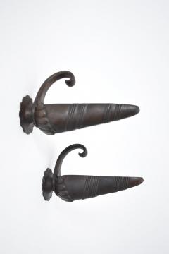 Pair of neoclassical bronze wall sconces 1920s  - 4539438