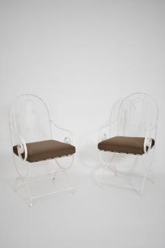 Pair of wrought iron birds armchairs 1960s  - 4539659