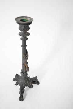 Pair of zoomorphic bronze candle holders XIXth c  - 4562568