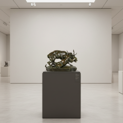 Panther Seizing a Deer Antoine Louis Barye - 4407095