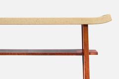 Paul Frankl Console Table with Mahogany and Cork USA 1950s - 4769831