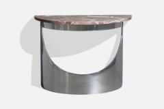 Paul M Jones Inc Console Table with Steel and Marble USA 1970s - 4769933