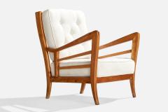 Paulo Buffa Attribution Lounge Chairs with Walnut Fabric Italy 1940s - 4775139