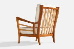 Paulo Buffa Attribution Lounge Chairs with Walnut Fabric Italy 1940s - 4775140