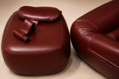 Percival Lafer MP 113 Lounge Chair Ottoman in Original Faux Leather 1970s - 4801723
