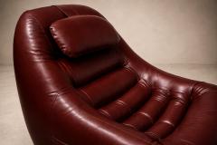 Percival Lafer MP 113 Lounge Chair Ottoman in Original Faux Leather 1970s - 4801724