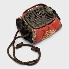 Petite Brass Brazier with Embroidered Pouch - 4459816