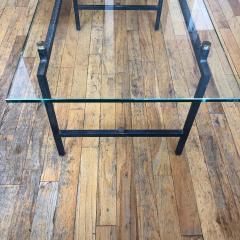 Pierre Guariche French Mid Century Modern Steel and Glass Coffee Table by Pierre Guariche - 1759663