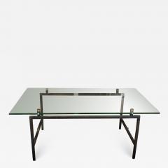 Pierre Guariche French Mid Century Modern Steel and Glass Coffee Table by Pierre Guariche - 1762313