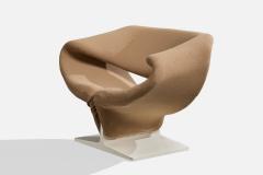 Pierre Paulin Lounge Chair with Fabric and Wood Netherlands 1960s - 4770082