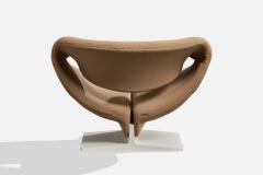 Pierre Paulin Lounge Chair with Fabric and Wood Netherlands 1960s - 4770085