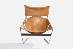 Pierre Paulin Lounge Chair with Metal and Leather Netherlands 1960s - 4770063
