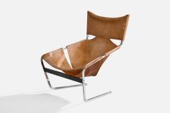 Pierre Paulin Lounge Chair with Metal and Leather Netherlands 1960s - 4770064