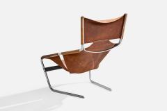 Pierre Paulin Lounge Chair with Metal and Leather Netherlands 1960s - 4770065