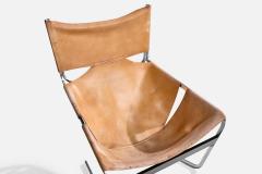 Pierre Paulin Lounge Chair with Metal and Leather Netherlands 1960s - 4770067