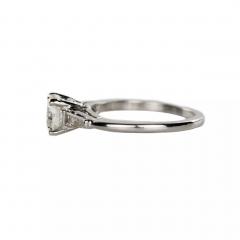 Platinum And Diamond Ring Of Classic Three Stone Design - 4779950