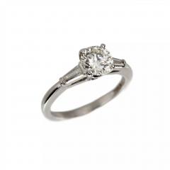 Platinum And Diamond Ring Of Classic Three Stone Design - 4779952