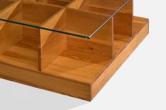 Poltronova Coffee Table with Pine and Glass Italy 1970s - 4770198