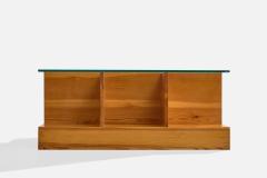 Poltronova Coffee Table with Pine and Glass Italy 1970s - 4770200