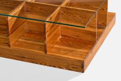 Poltronova Coffee Table with Pine and Glass Italy 1970s - 4770204