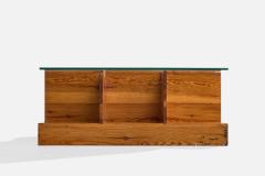 Poltronova Coffee Table with Pine and Glass Italy 1970s - 4770206