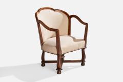 Ragnar Ostman Lounge Chairs with Oak and Fabric Sweden 1920s - 4770259