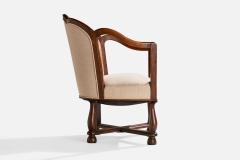 Ragnar Ostman Lounge Chairs with Oak and Fabric Sweden 1920s - 4770261