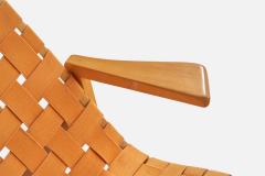 Ralph Rapson Rare Lounge Chairs with Maple Cotton and Brass USA 1945 - 4770266