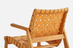 Ralph Rapson Rare Lounge Chairs with Maple Cotton and Brass USA 1945 - 4770267