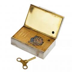 Rare Silver Erotic Musical Box Italy 1930s - 4781706