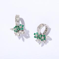 Raymond C Yard Raymond Yard Platinum Diamond Emerald Earrings - 2909693