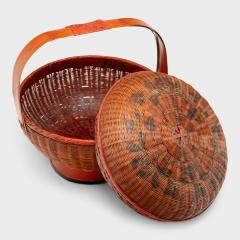 Red Lacquer Carrying Basket - 4459463