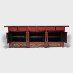 Red Lacquer Coffer with Gilt Carvings - 4255665