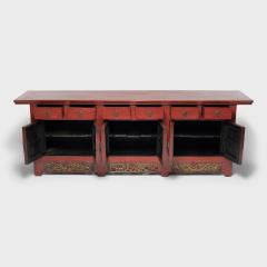 Red Lacquer Coffer with Gilt Carvings - 4257843