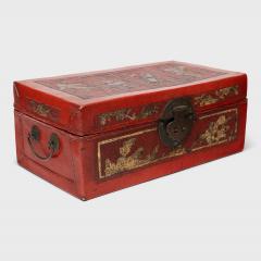 Red Lacquer Hide Box - 4459897